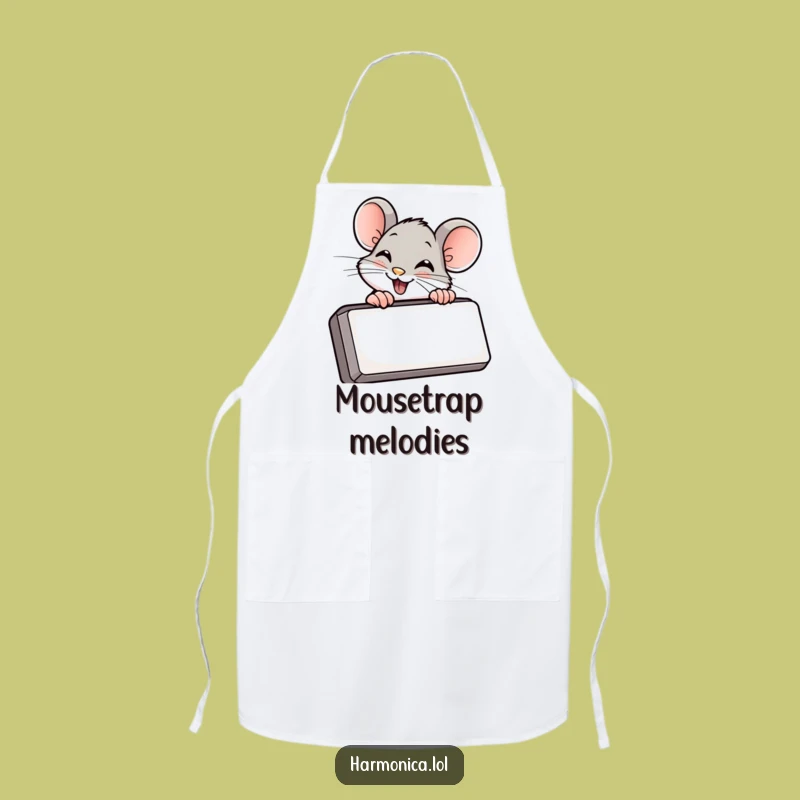 Funny Mouse Harmonica Apron: Kitchen Secrets - Practical Funny Gift