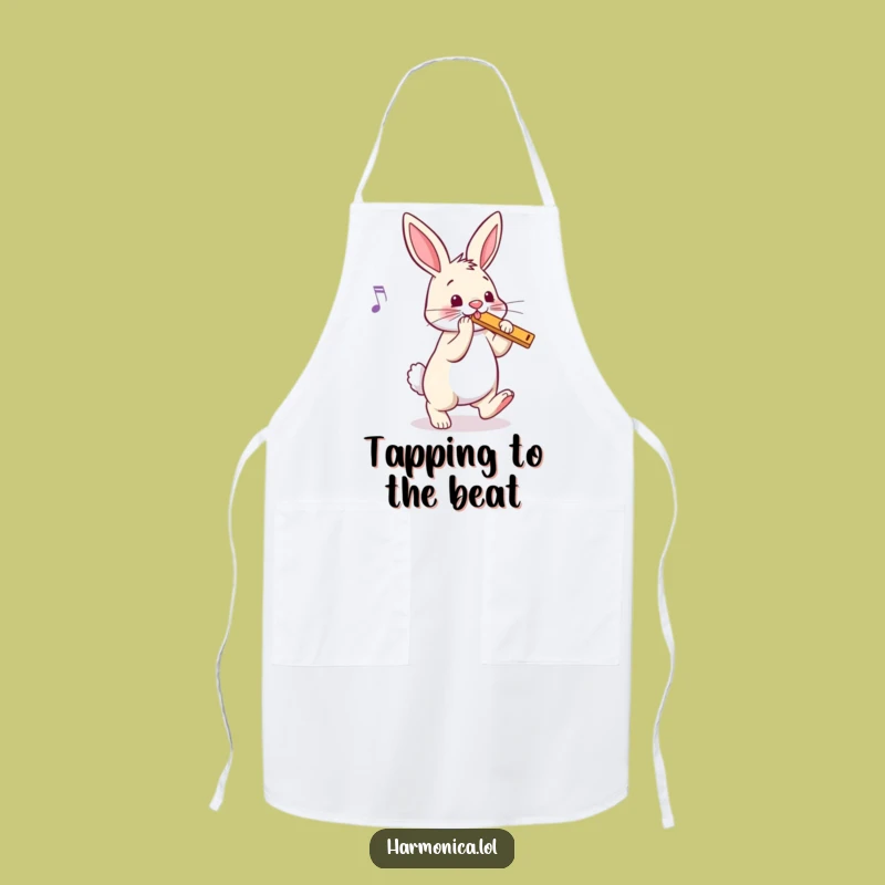 Funny Bouncy Bunny Harmonica Apron: Cook with Musical Rhythm, Great Funny Gift