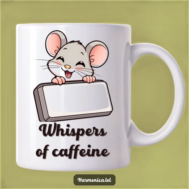 Funny Mouse Harmonica Mug: Giggling Critter Music - Perfect Funny Gift for Music Fans