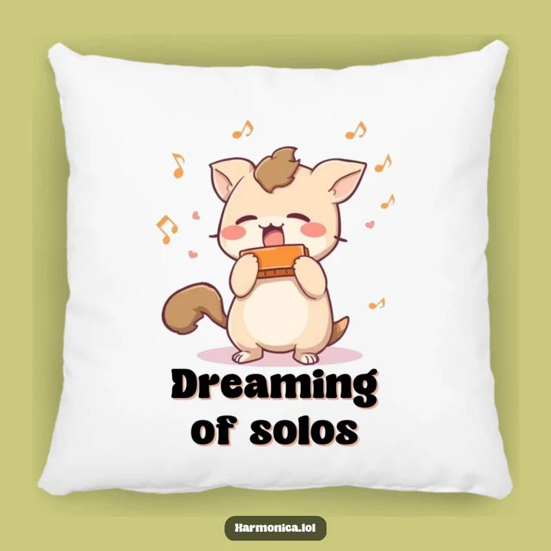 Funny Harmonica Creature Pillow: Cuddle Up with Musical Comedy and Comfort!