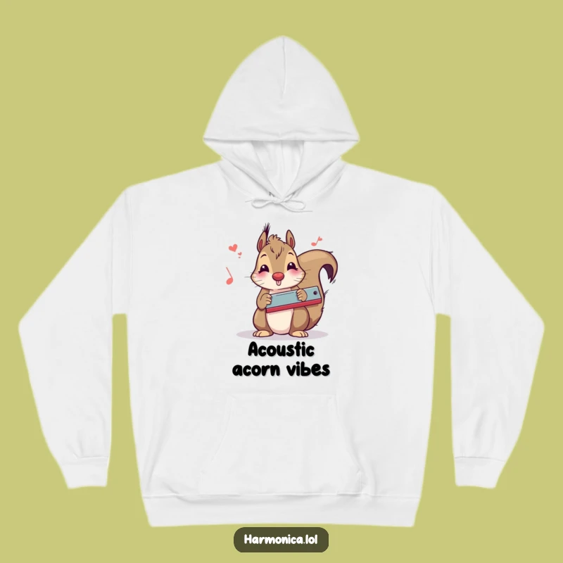 Funny Squirrel Harmonica Hoodie: Cozy Up to Musical Rodent Vibes, Ultimate Funny Gift