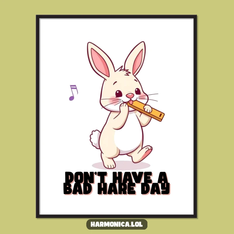 Free Printable Wall Art: Bouncy Bunny Beat - Downloadable Rhythmic Decor