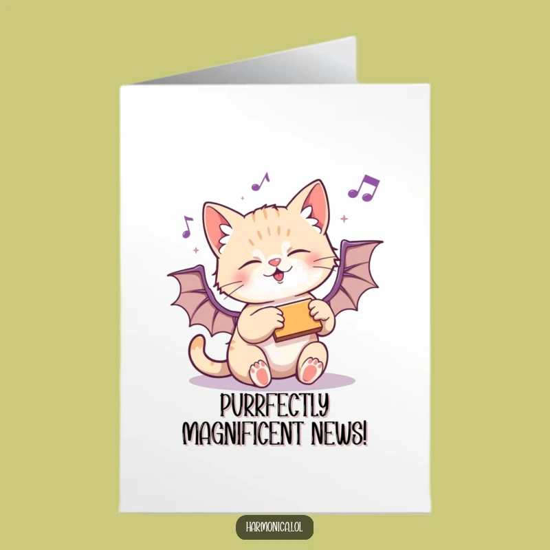 Free Printable Kitten Congrats Card: Adorable Downloadable Musical Cat Gift