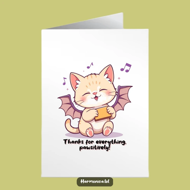 Free Printable Kitten Thank You Card: Cute Downloadable Cat Thanks Gift