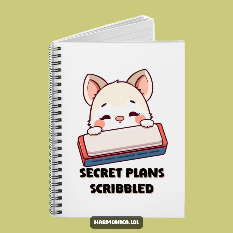 Funny Peek-a-Boo Harmonica Notebook: Jot Down Ideas with Curious Flair!