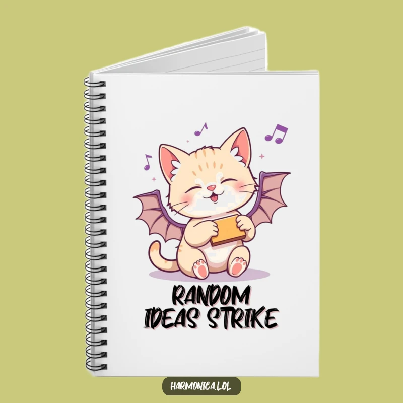 Funny Kitten Harmonica Notebook: Jot Down Meowsic - Creative Funny Gift Journal