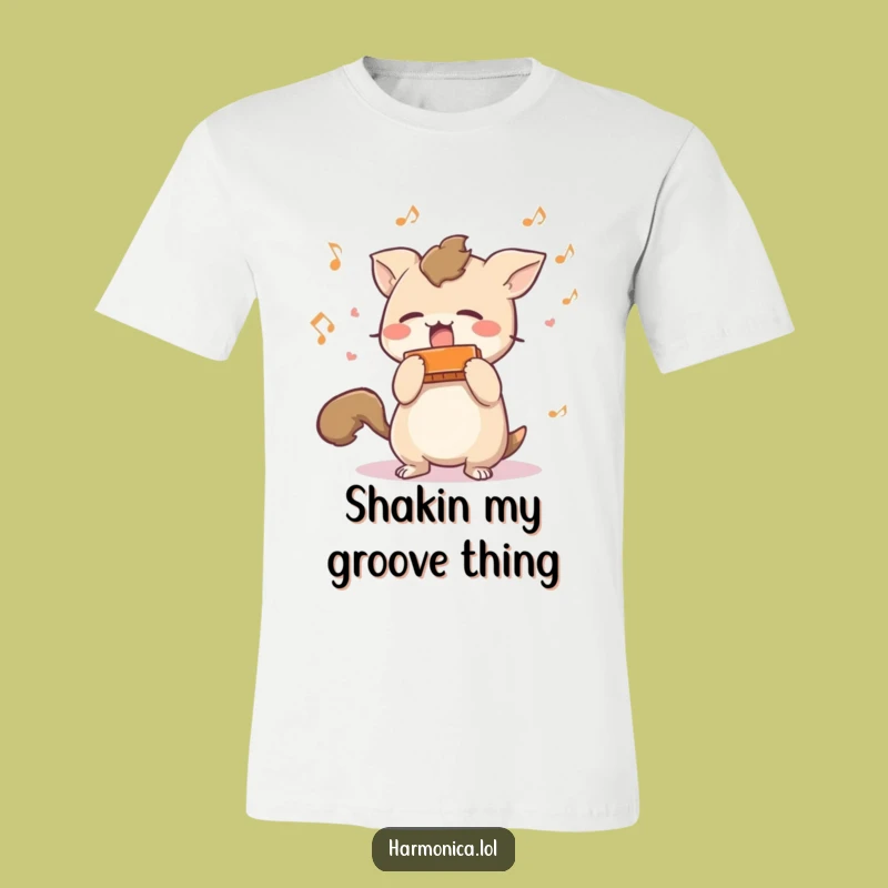 Funny Harmonica Creature T-Shirt: Rock Out with This Comical Music Lover Gift!